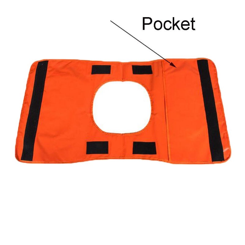 Comily Plus+ Off Road Recovery Winch Weight Bag,Safety Strong Durable PVC Winch Rope Dampener Blanket with Pocket-Light Orange Color - Image 3